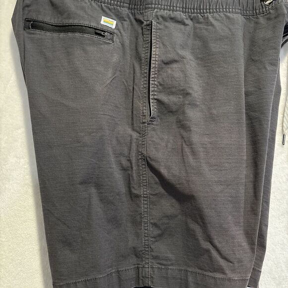 Vuori Ripstop Shorts Grey Lightweight Zip Pocket Drawstring Men's Size XL Fading - Picture 12 of 16